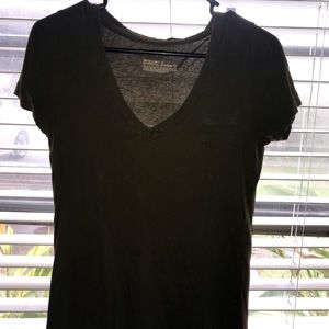 Hunter green v-neck tee